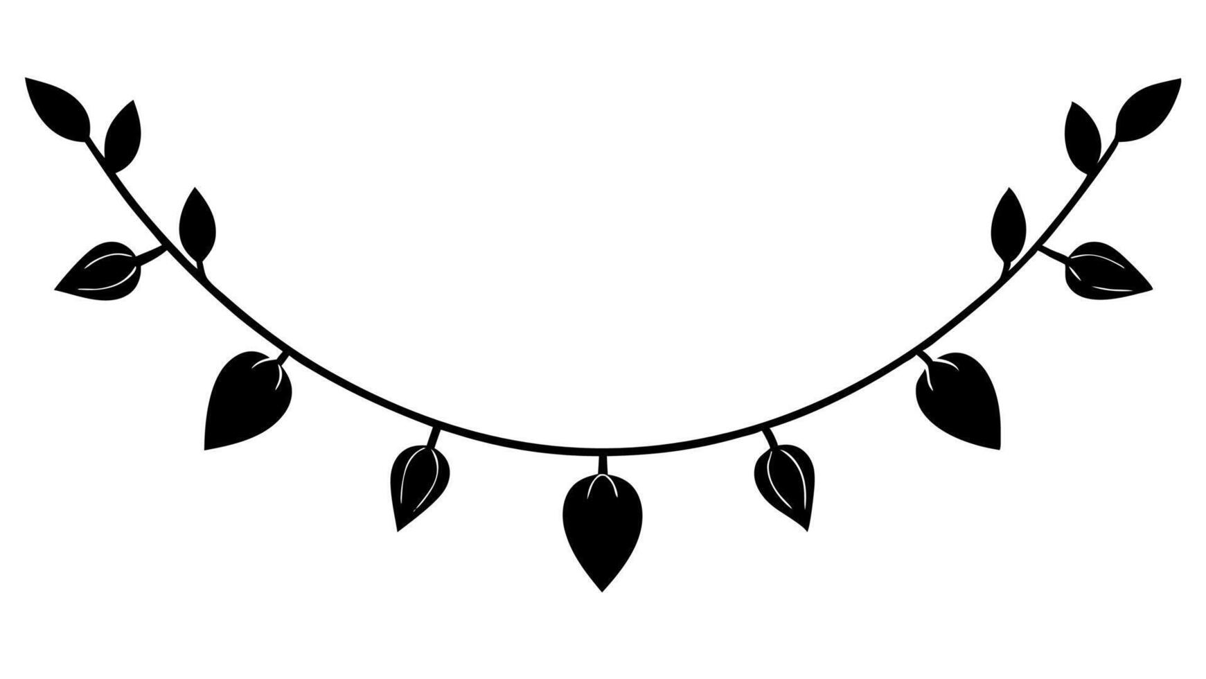 Elegant garland-style floral art perfect for creative designs vector