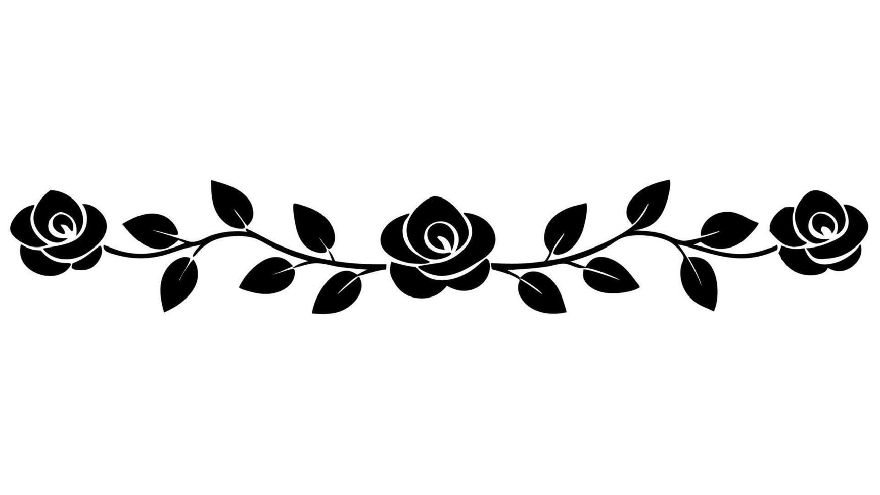 Ornamental floral line design for stylish vector