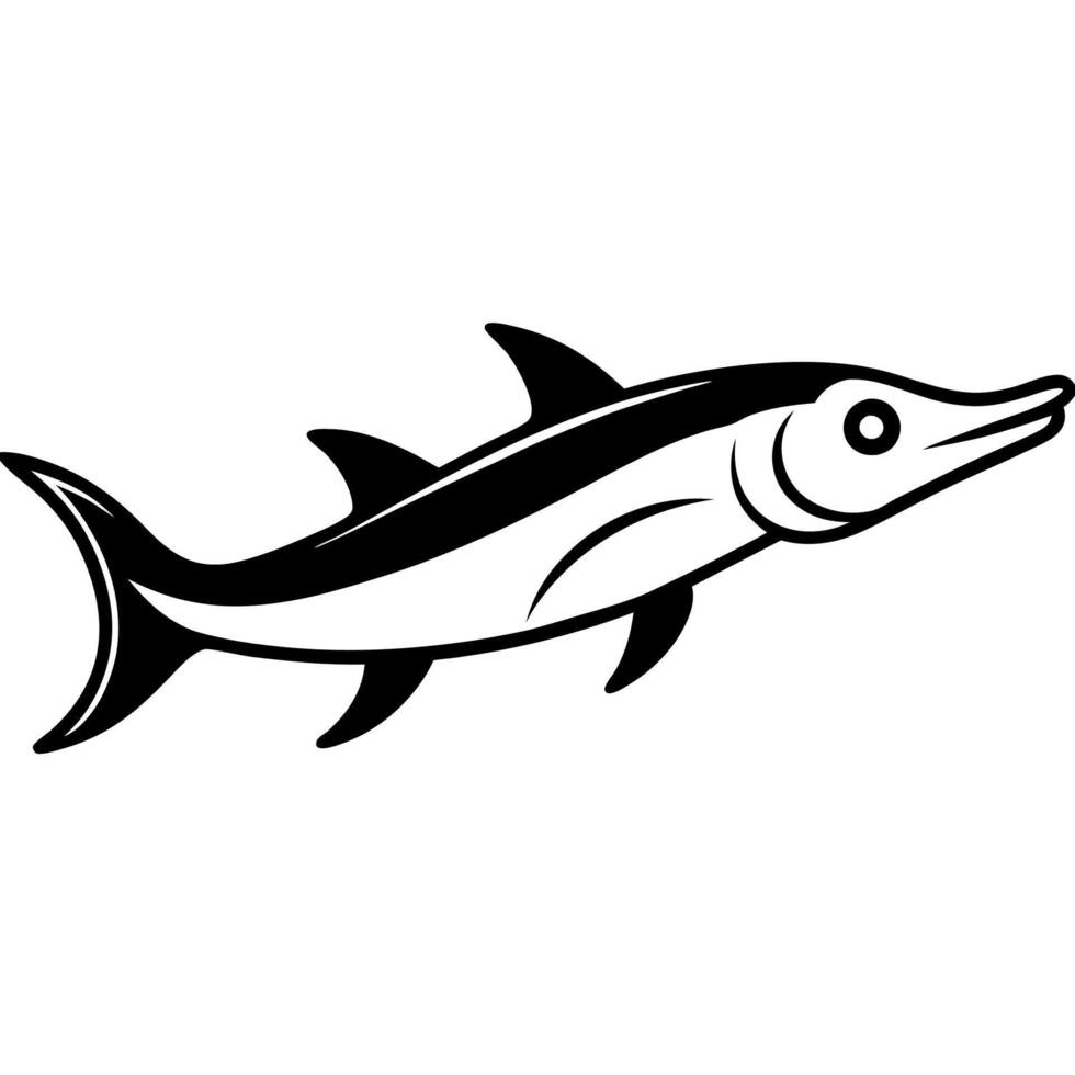 Exotic Barracuda Artwork Highlighting Marine Wildlife Beauty vector