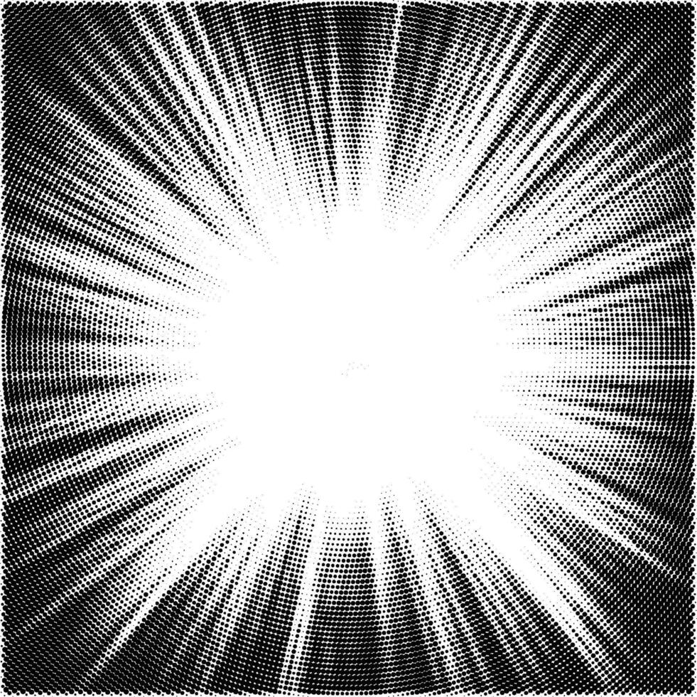 Sunrays shiny Halftone Dotted Pattern vector