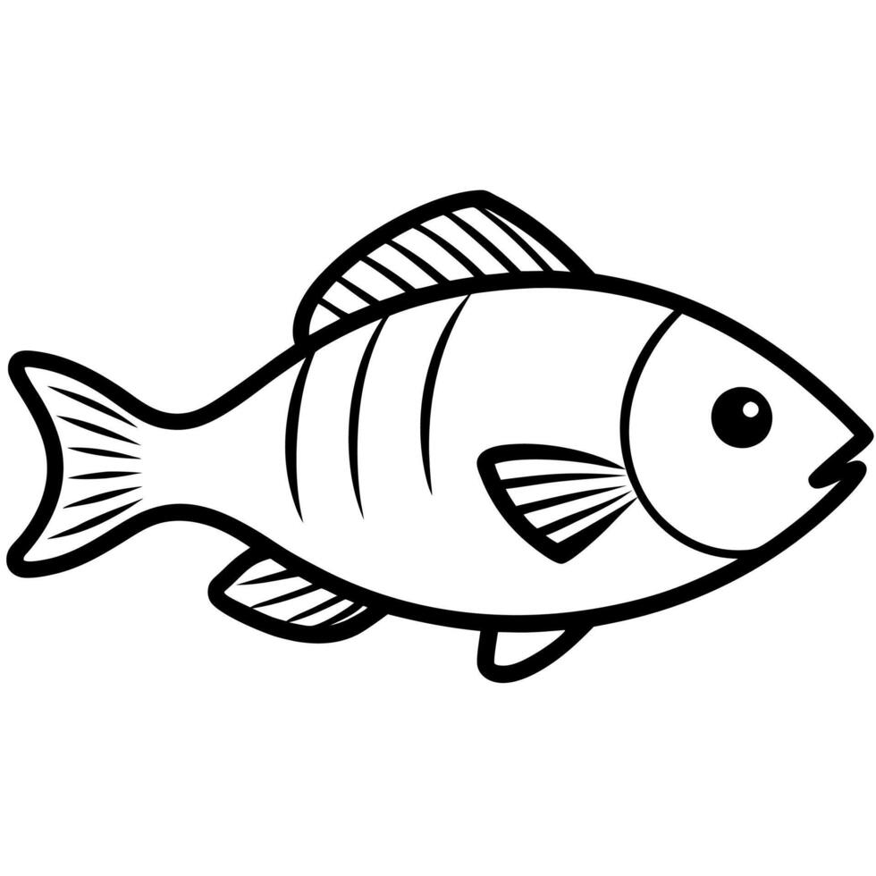 Clean and Simple Fresh Tilapia Fish Free Illustration for Creativity vector