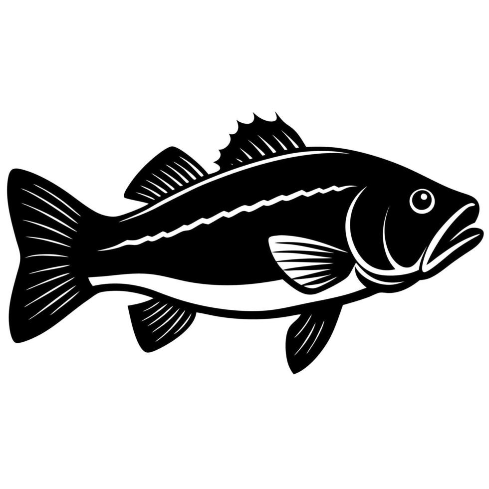 Elegant fish silhouette perfect for creative designs. vector
