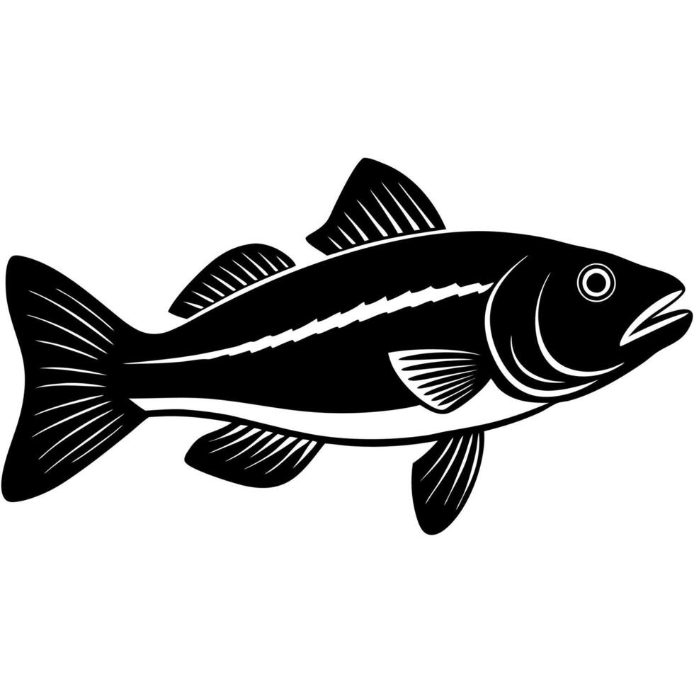 Elegant fish silhouette art perfect for creative design vector