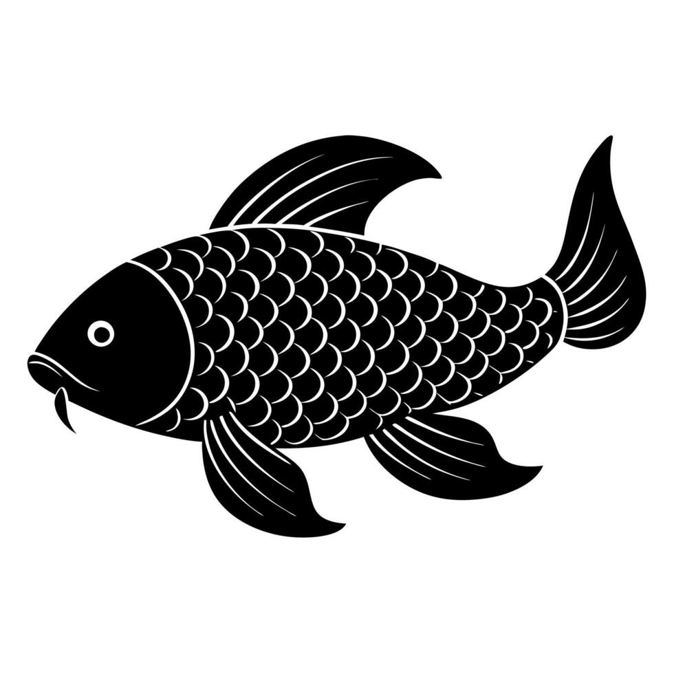 Minimalist golden carp design for unique and stylish artworks vector