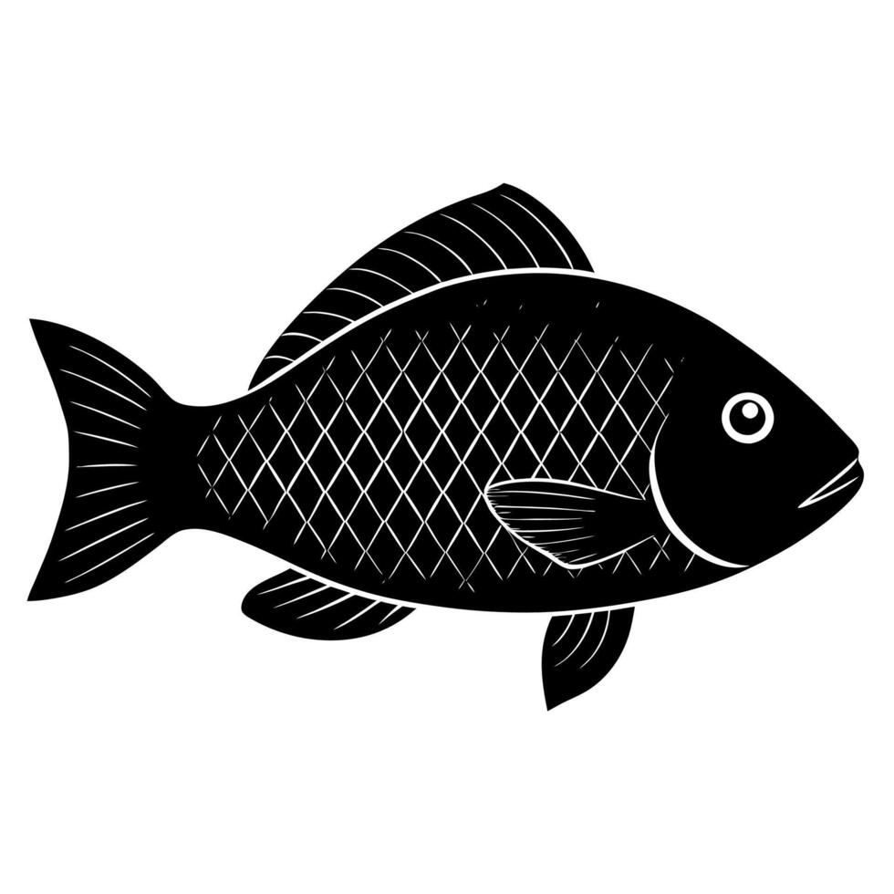 Minimalistic fish art ideal for decor and designs. vector
