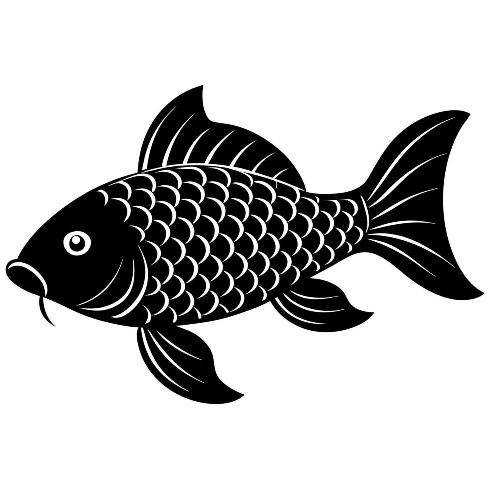 Elegant golden carp illustration perfect for art and design vector