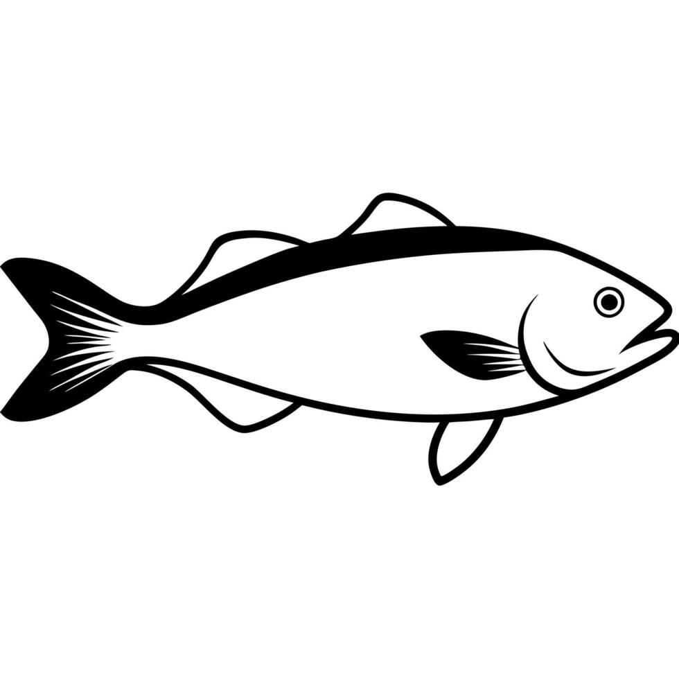 Marine life codfish art for ocean inspired visual vector