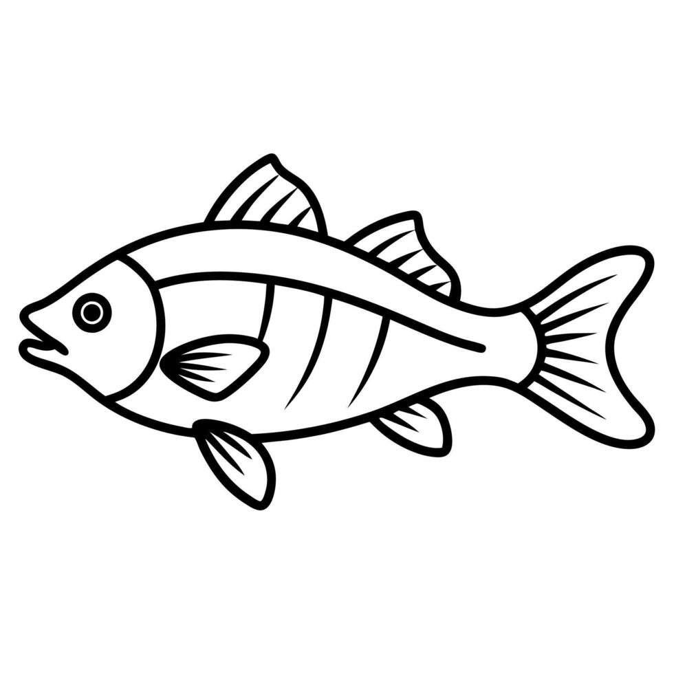 Abstract fish silhouette for wildlife art, ideal for aquatic projects. vector