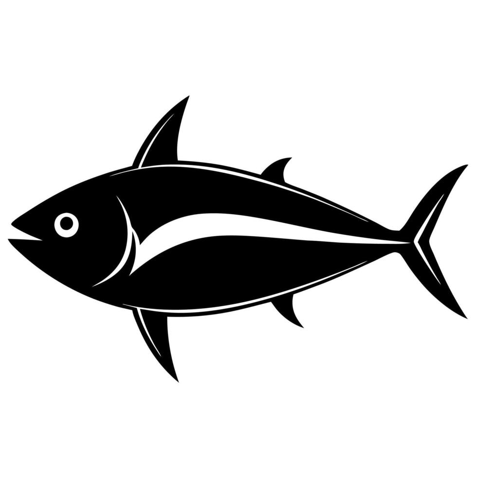 Sleek tuna fish silhouette ideal for and nature graphics vector