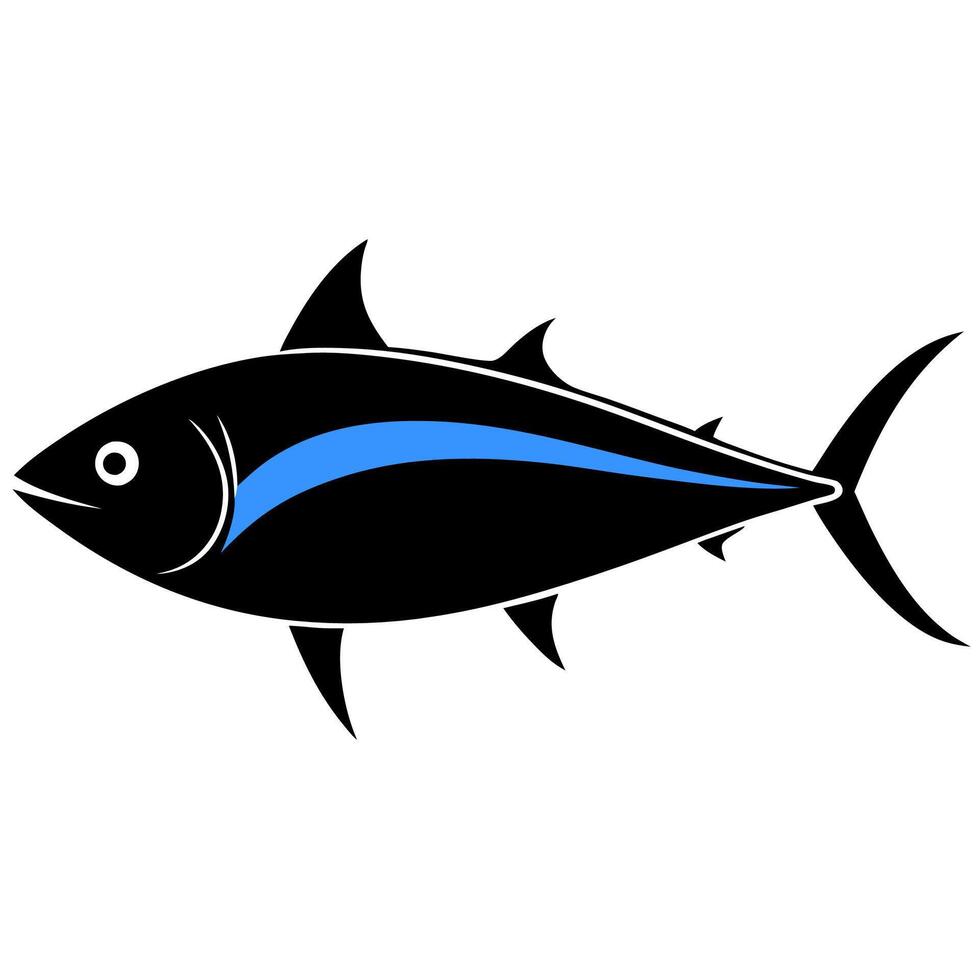 Minimalistic tuna fish art perfect for aquatic and ocean projects vector