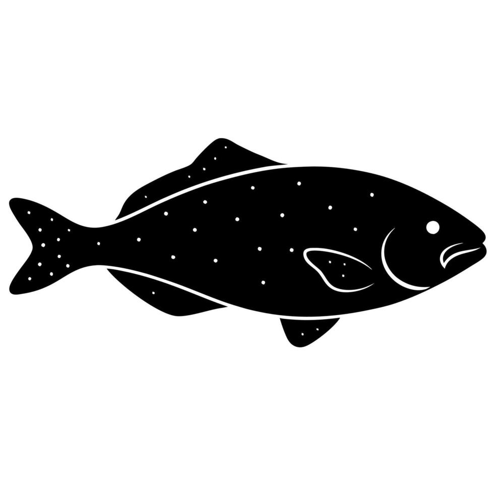 Simple halibut artwork for creative illustrations vector