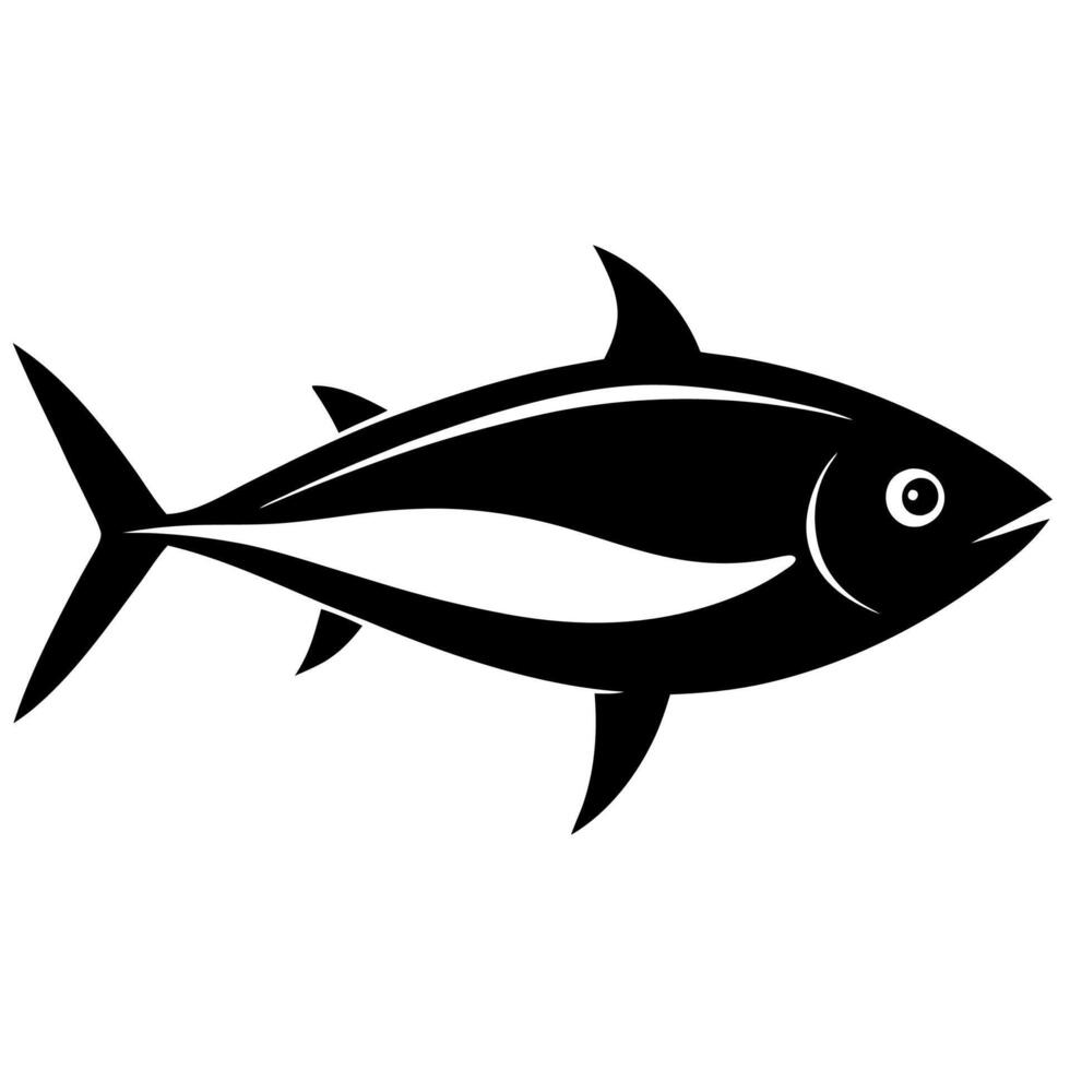 Artistic tuna fish design for marine and fishing artworks vector