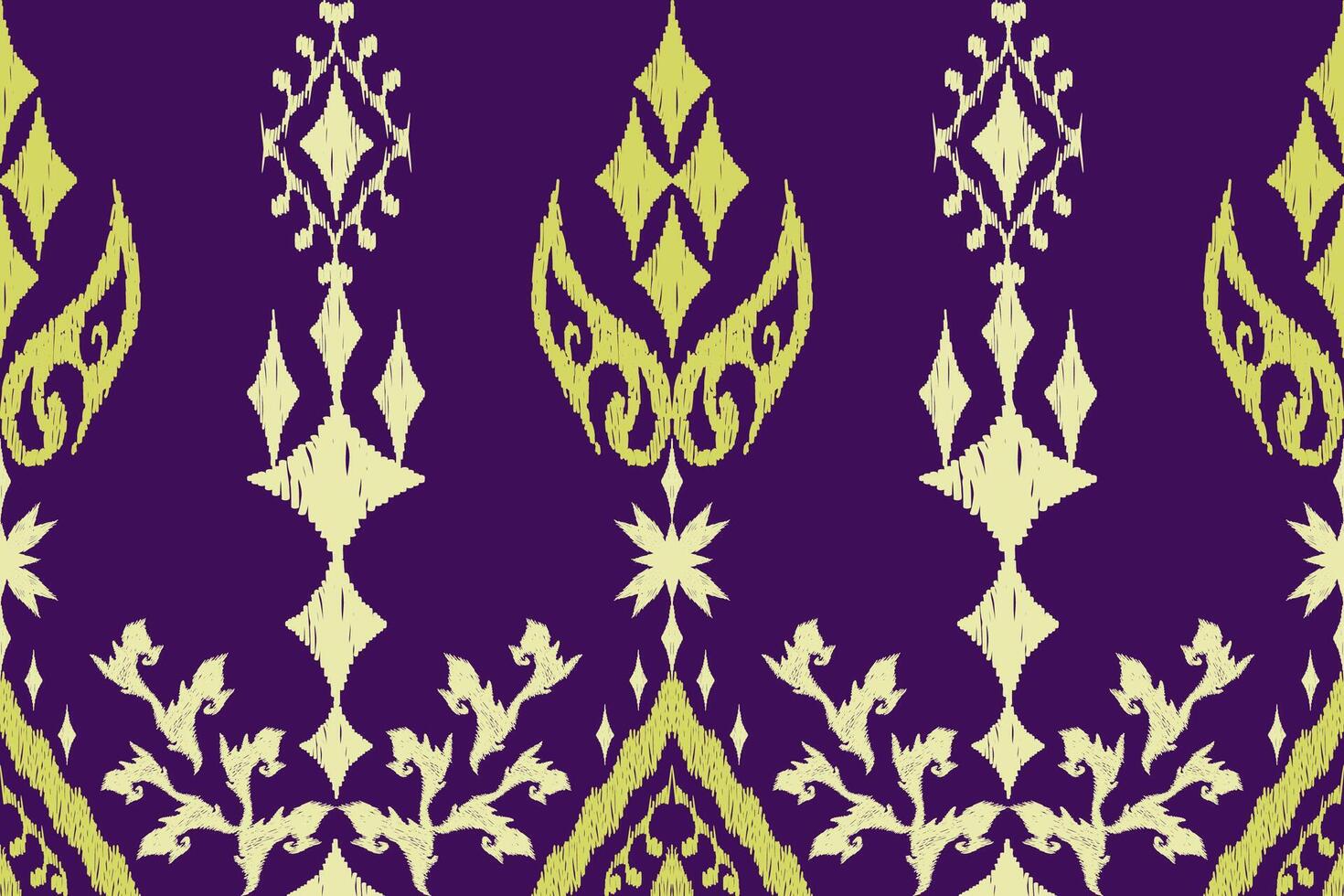 Ikat border. Ethnic embroidery vector