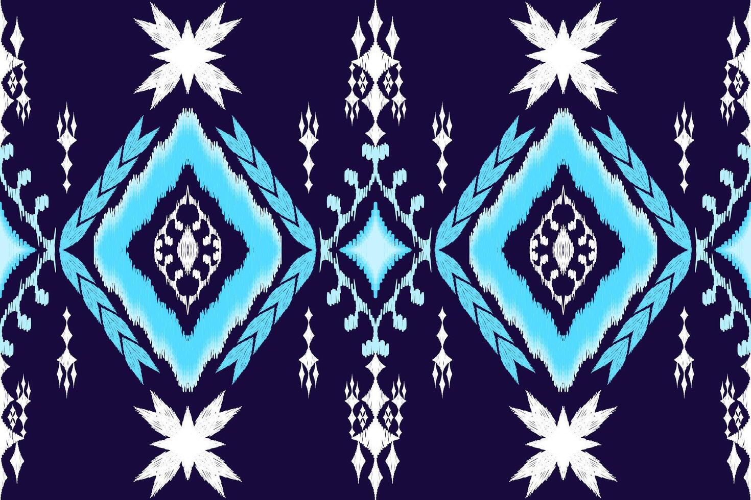 Ikat pattern design vector