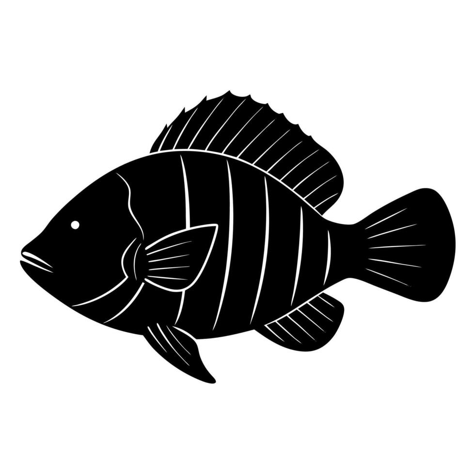Elegant bluefish silhouette illustration for aquatic-themed artworks vector