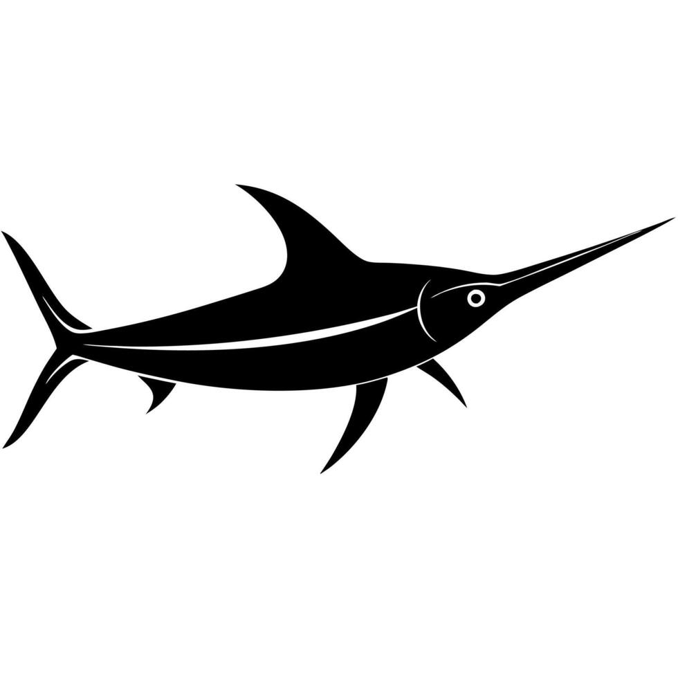 Minimalist swordfish drawing perfect for marine-themed designs vector