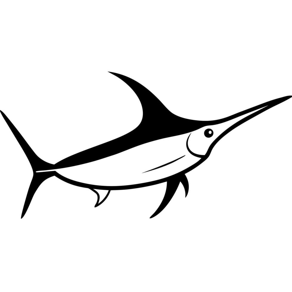 Stylish swordfish design ideal for sea life illustrations vector