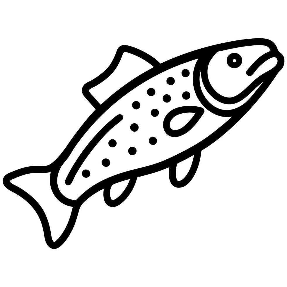 Detailed trout sketch capturing the essence of freshwater wildlife vector