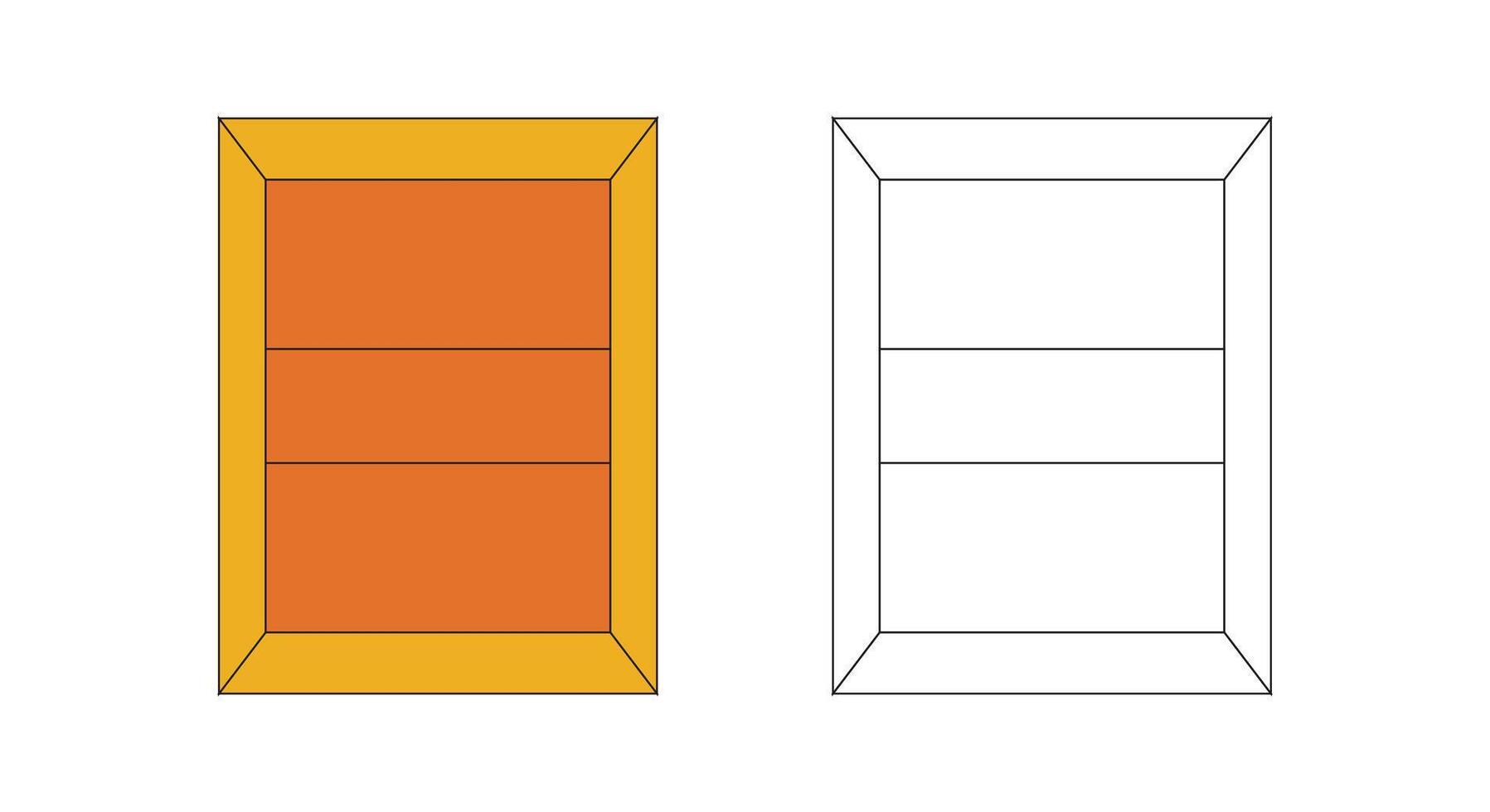 Illustration inside cardboard box unique design with blank background vector