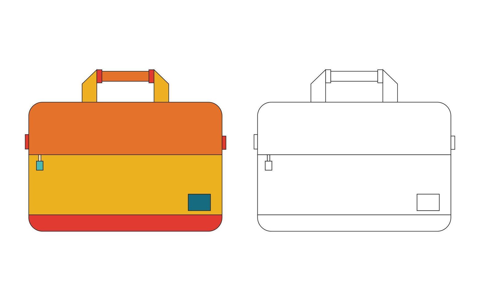 Illustration laptop bag unique design with blank background vector