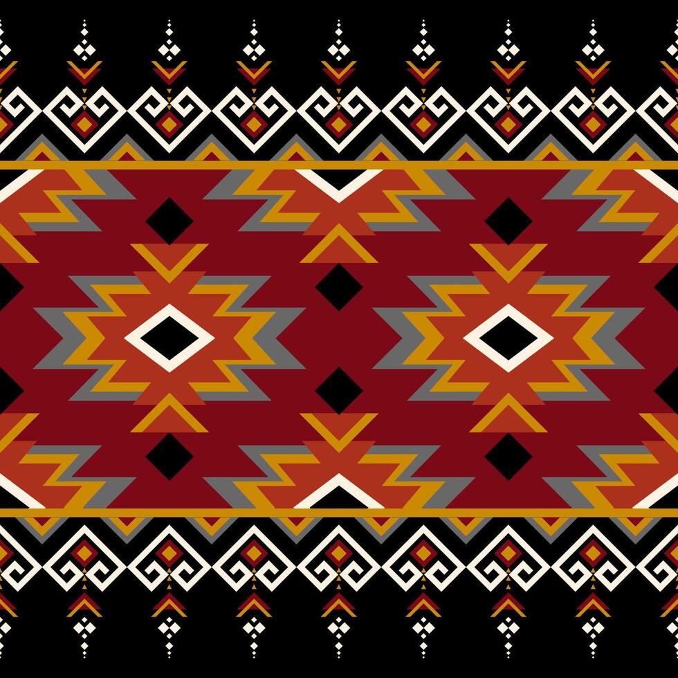 Geometric ethnic pattern background. Aztec ornament. Navajo American. Ethnic pattern design for background, carpet, wallpaper, clothing, wrapping, Batik, fabric, embroidery vector