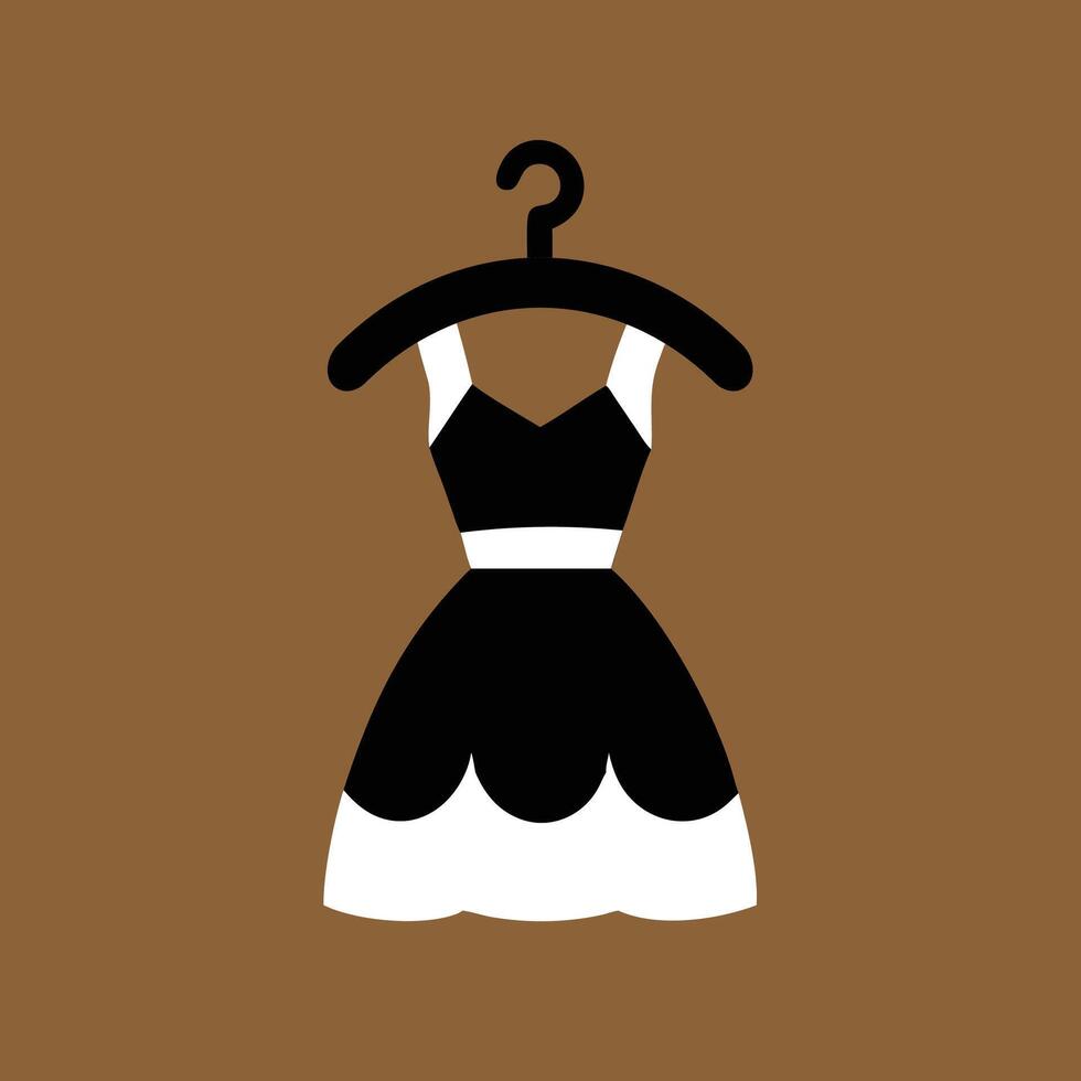 Dress on hanger illustration vector