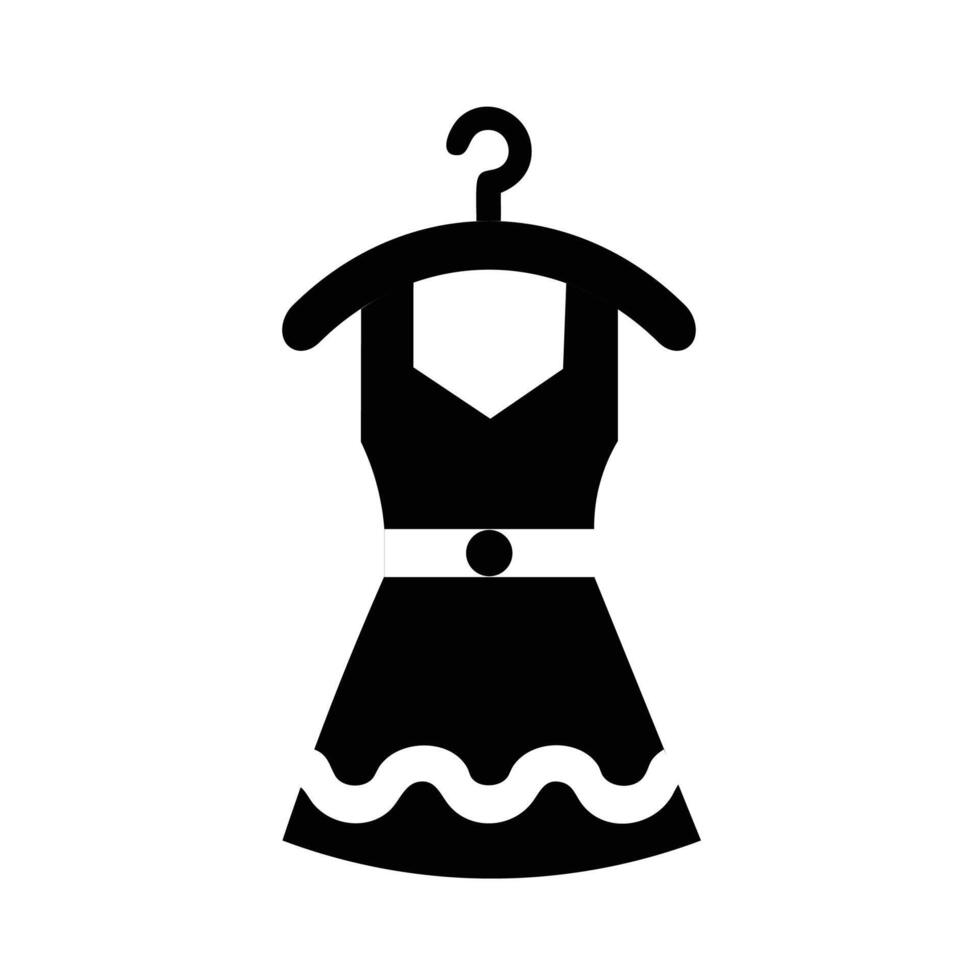 A free dress on hanger icon vector