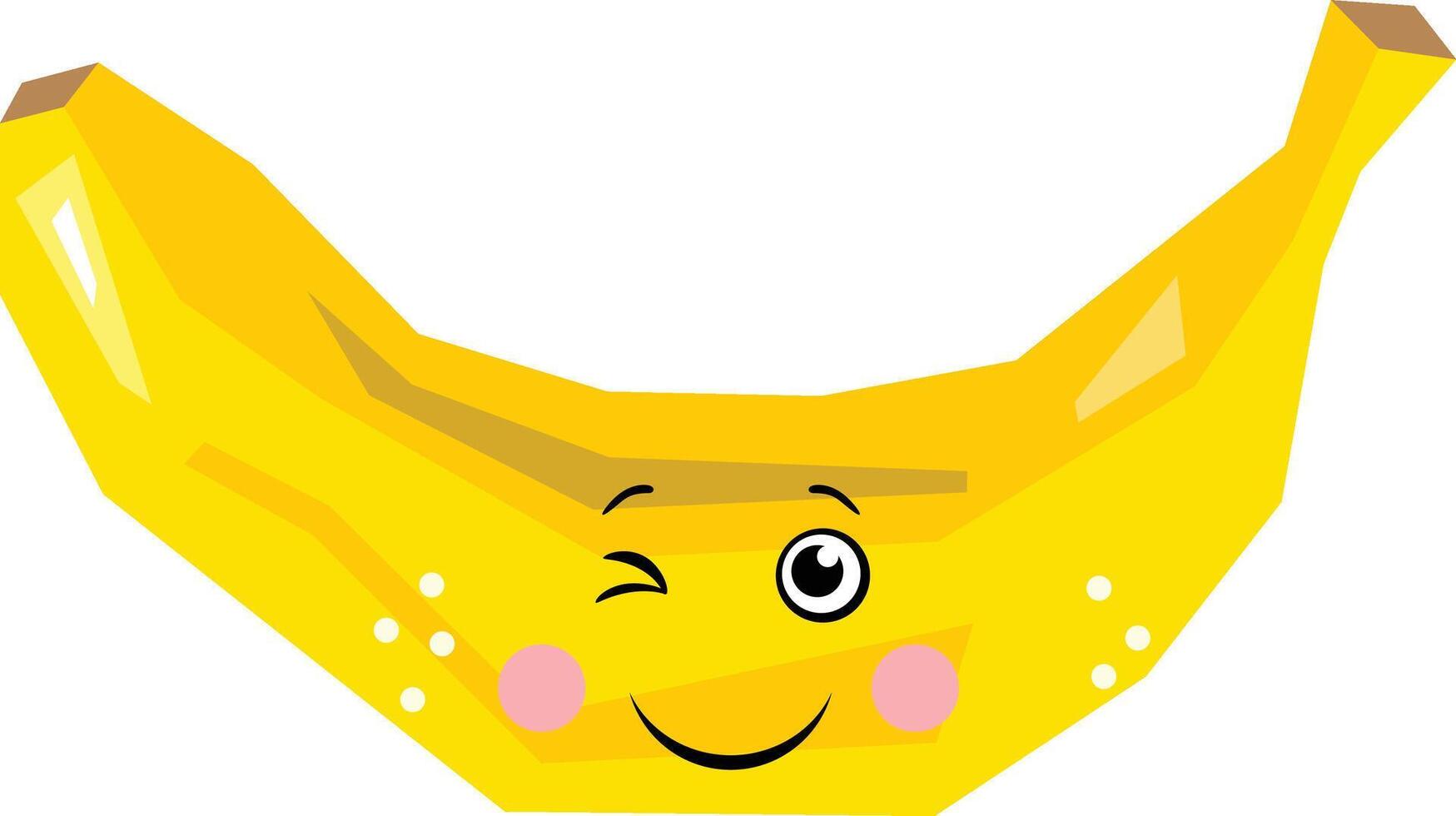 Funny comic abstract fresh banana vector