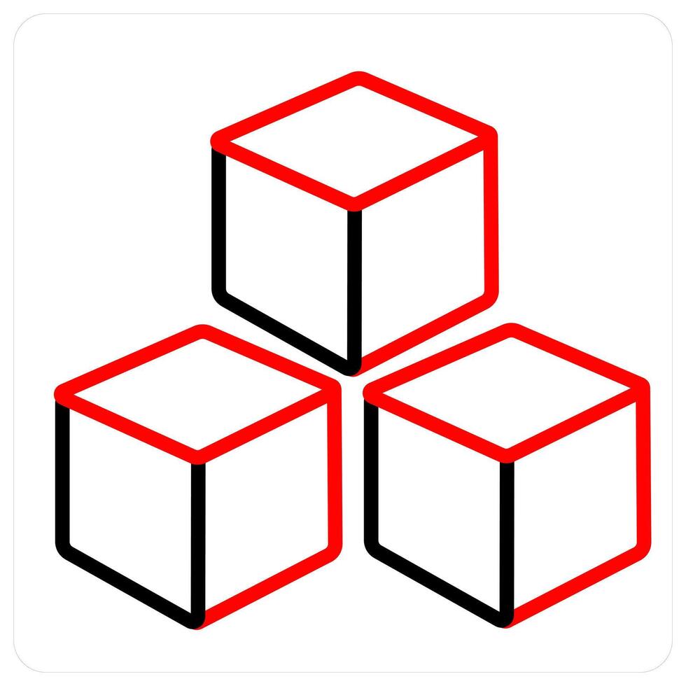 3d and Big data icon concept vector