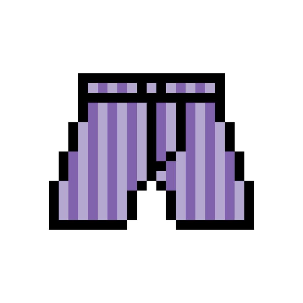 Striped boxer shorts in pixel art style vector