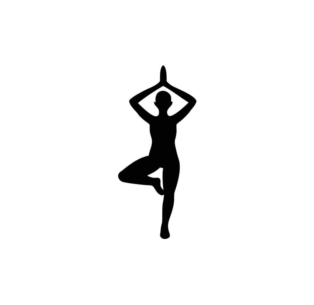 A yoga icon silhouette vector