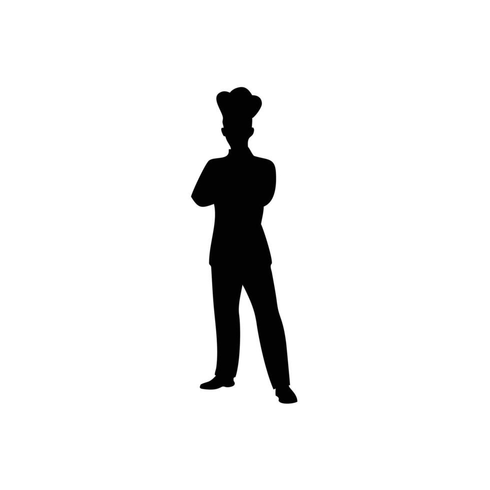 A chef black silhouette illustration vector