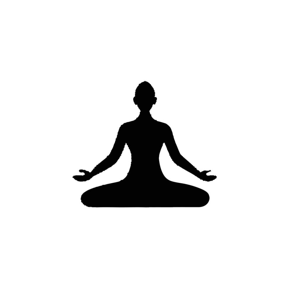 A Free yoga icon silhouette vector