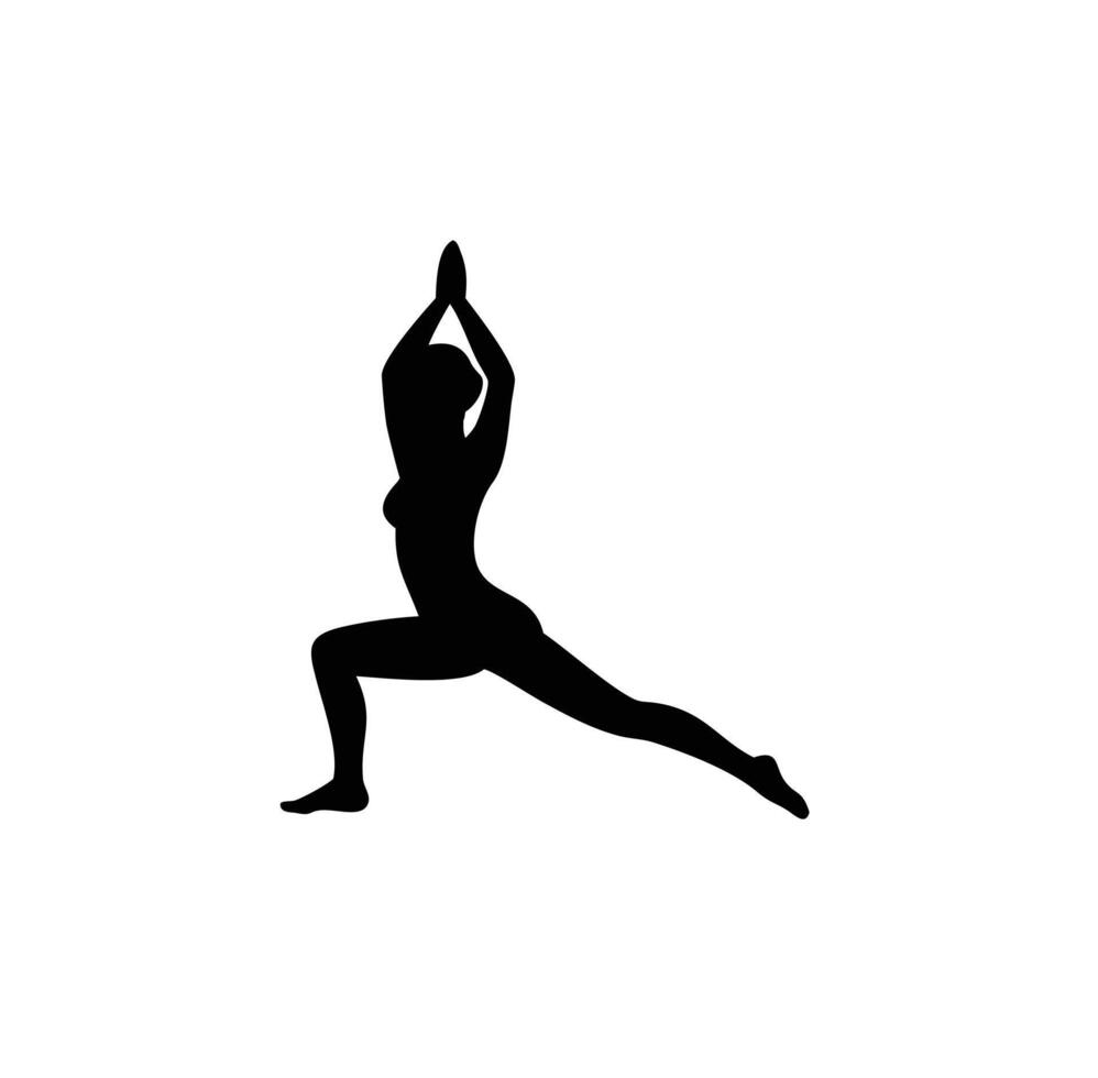 Free yoga icon silhouette isolated black vector