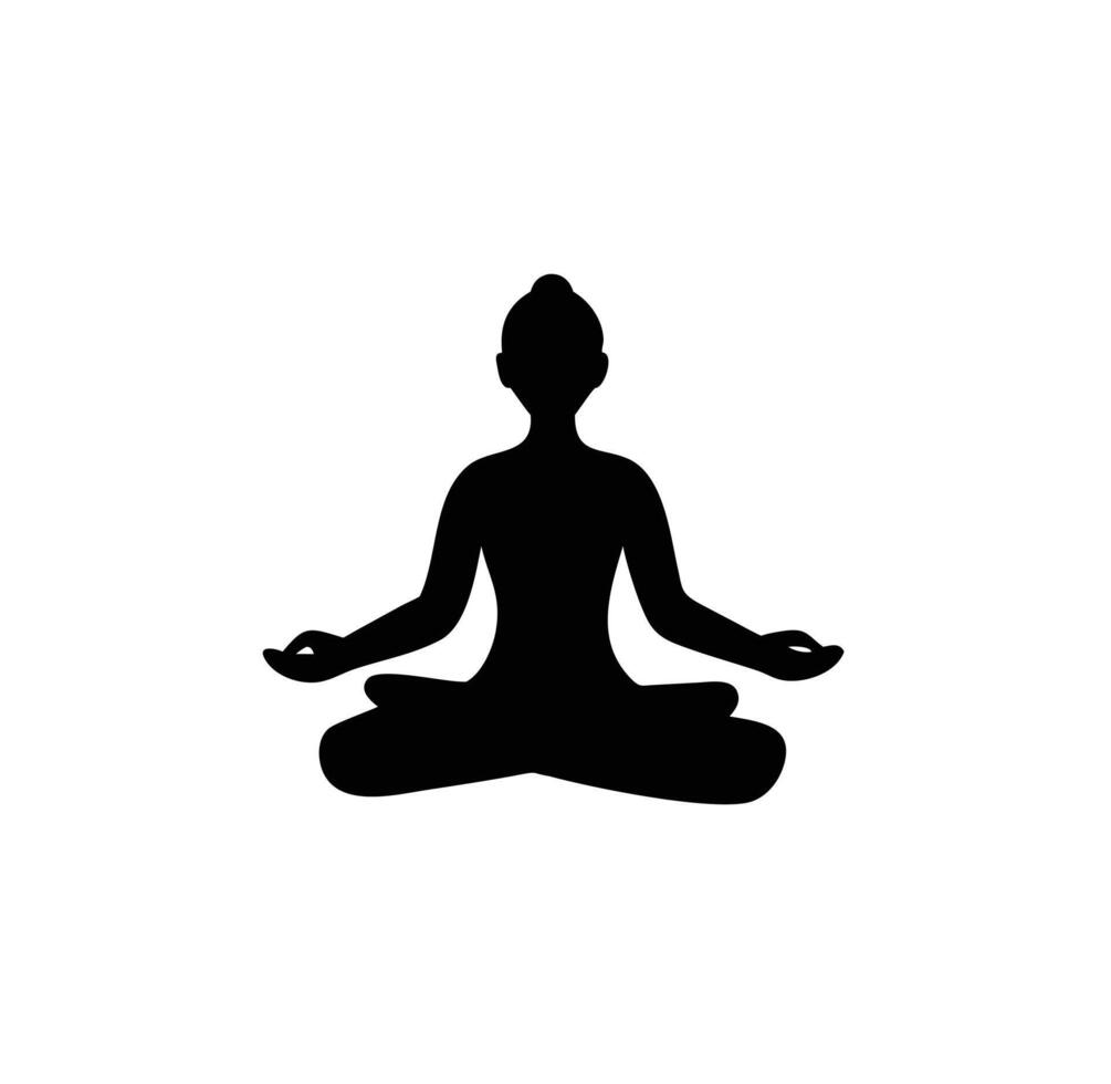 Free yoga icon silhouette vector