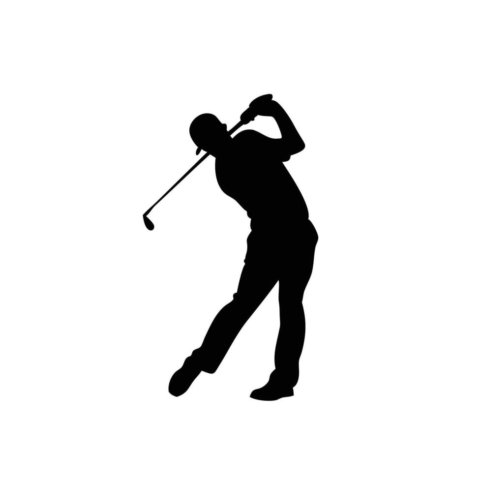 A golf player silhouette illustration vector