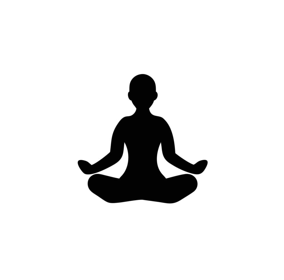 Yoga icon silhouette isolated vector