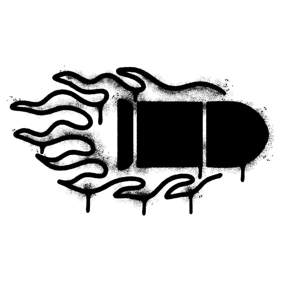 Graffiti Bullet isolated on white background. vector