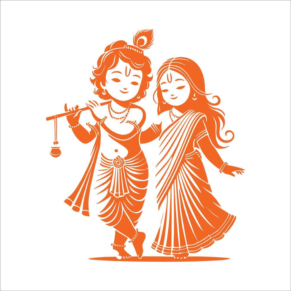 radha krishna file vector