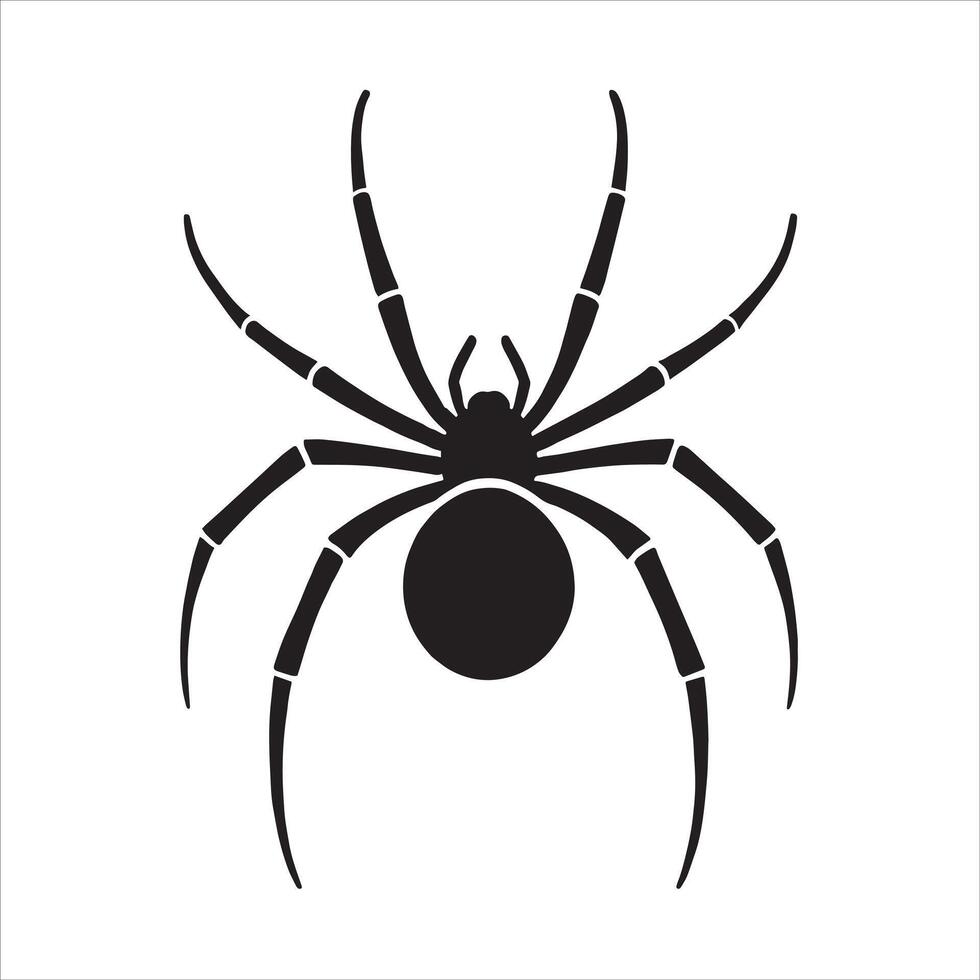 Black spider icon on white background vector