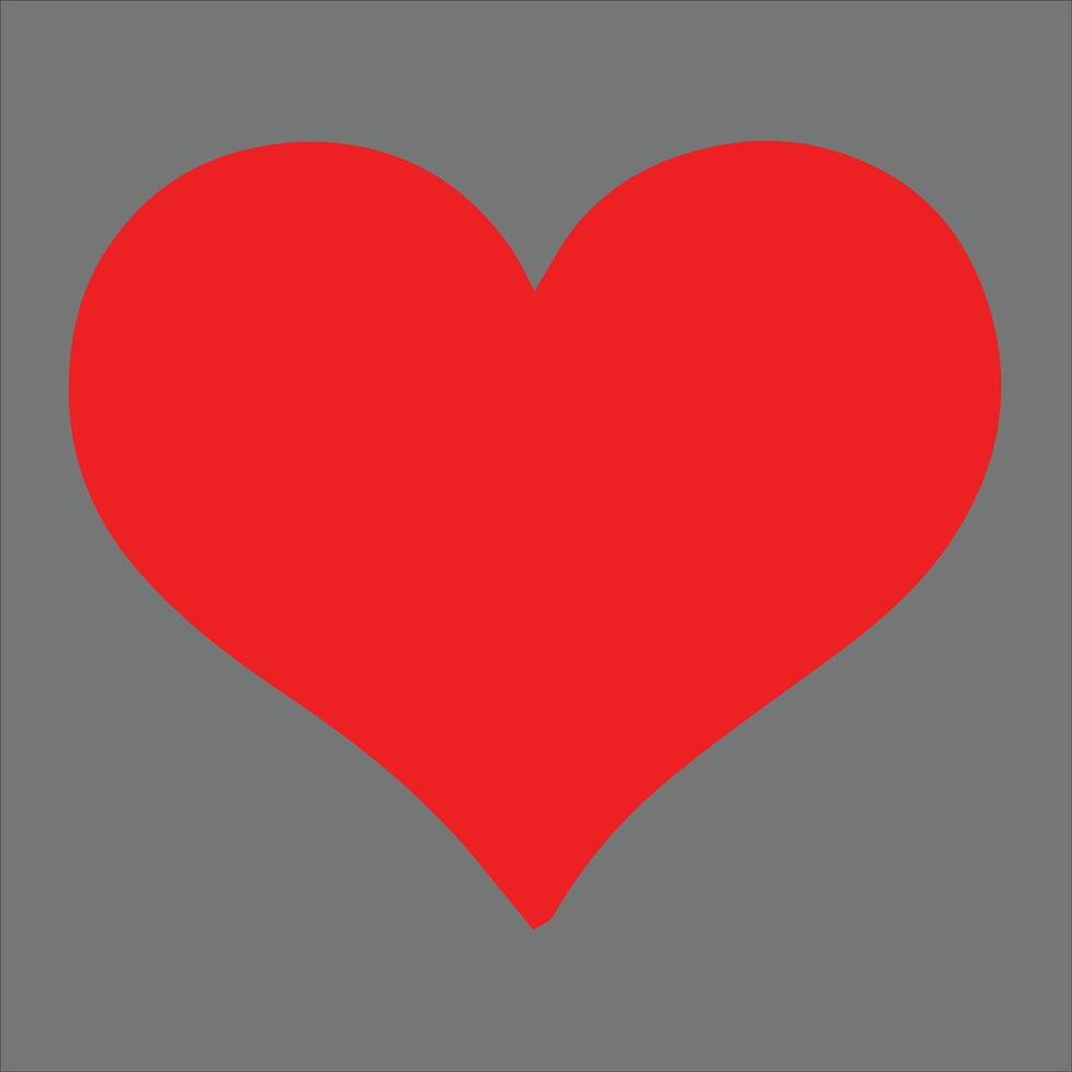 A red heart silhouette the symbol of love on a gray background vector