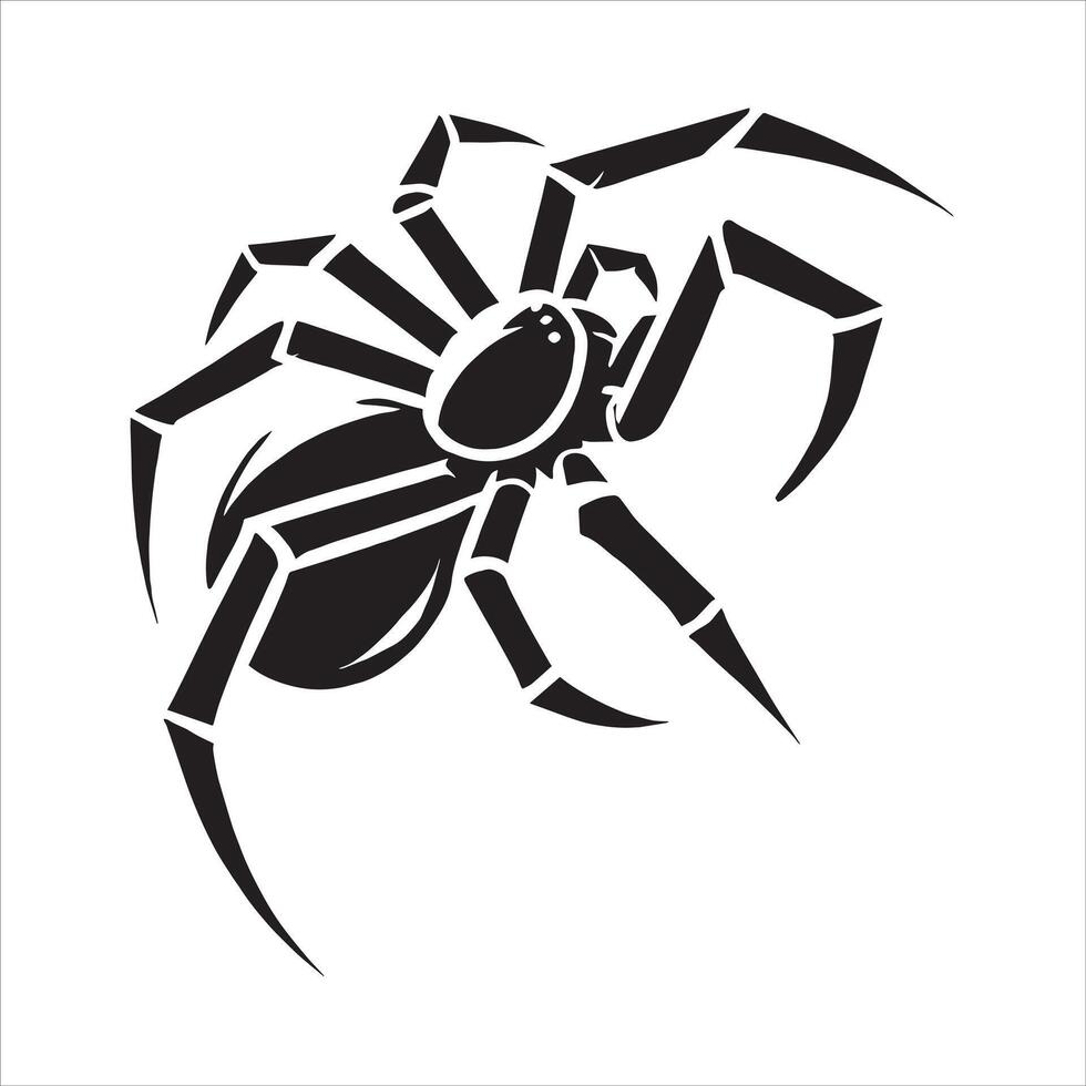 A black spider on a white background vector