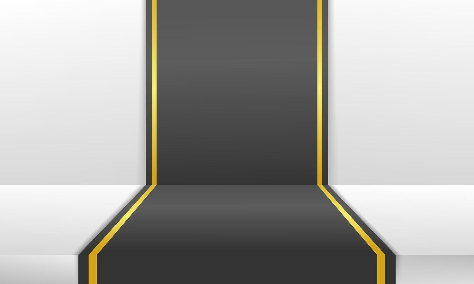 Luxurious black carpet background with golden accents, perfect for elegant product displays or upscale designs. vector