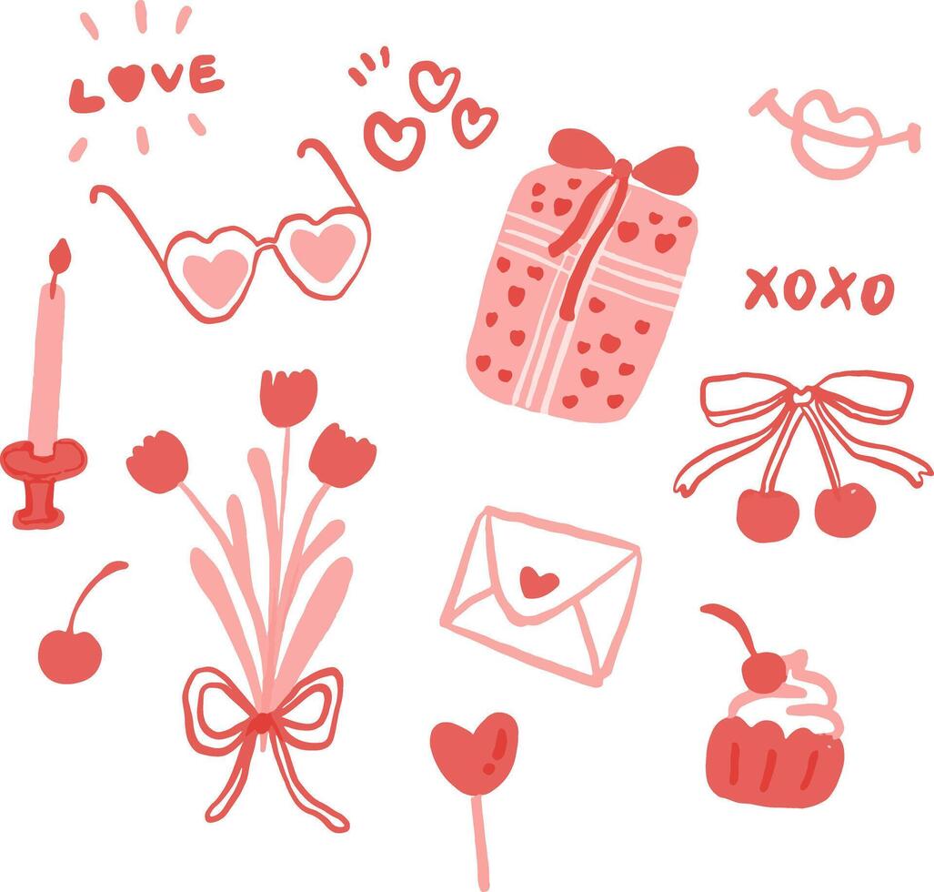 love element drawn for templates, valentine concept. vector