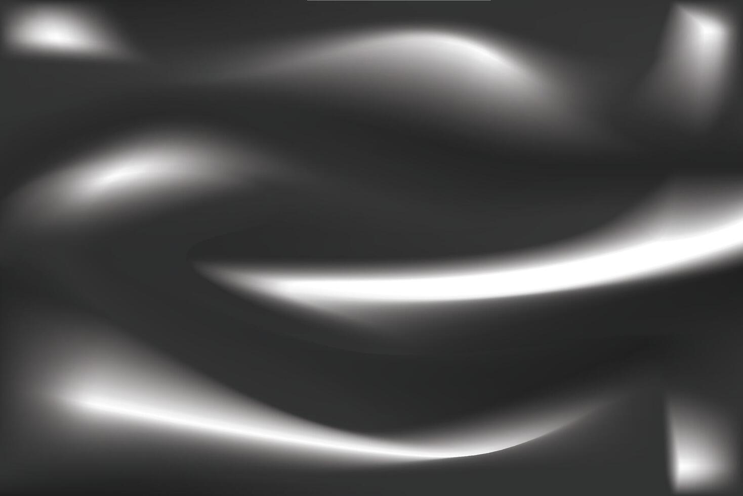 Light splash wavy shape smooth black background. Realistic texture 3D illustration design. vector