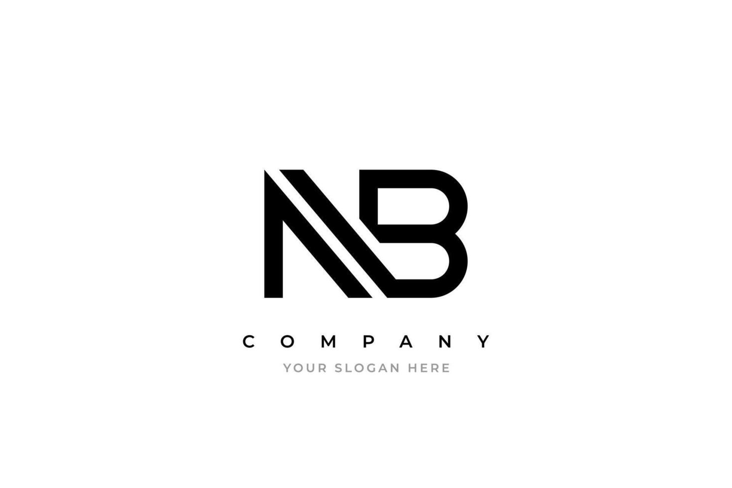 Initial Letter NB Logo Design vector