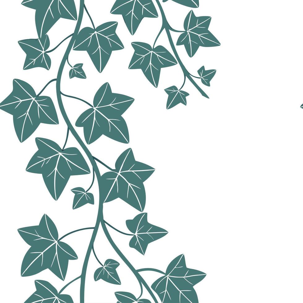 A vine with leaves on it vector