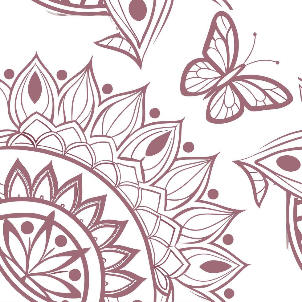 Vibrant Bohemian Vine Tile Pattern for Eclectic Spaces vector