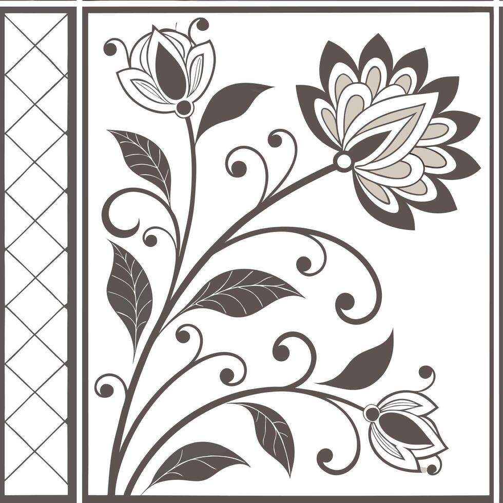 Bohemian Seamless Tile Pattern Eclectic Floral Motifs in Vibrant Colors for Creative Spaces vector