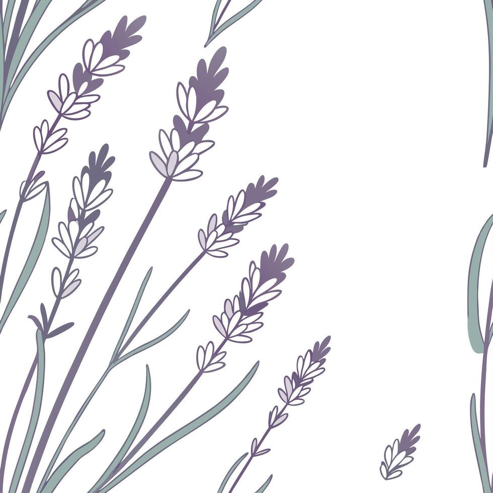 Lavender Botanical Garden Tile Pattern for Serene Spaces vector